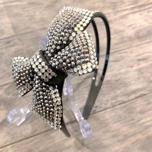 Rhinestone Bow Headband & Navy Blue Crystal Headband bundle